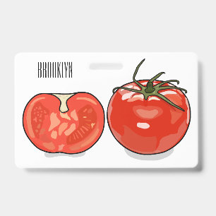Crachá Ilustração de desenho animado de tomate