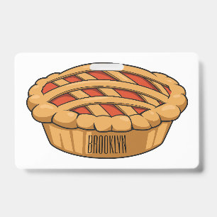 Crachá Ilustração de desenho animado de torta