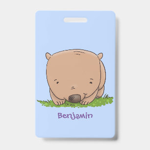 Crachá Ilustração de desenho animado de um adorável bebê