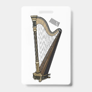 Crachá Ilustração de desenho animado Harp