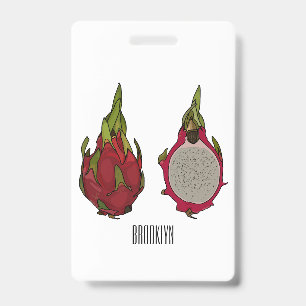 Crachá Ilustração de desenho de fruta do dragão