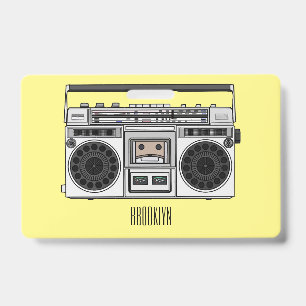 Crachá Ilustração de desenho de rádio