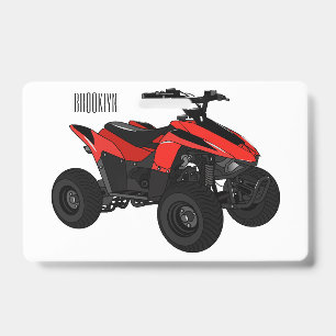 Crachá Ilustração de quadrriciclo atv em desenho animado