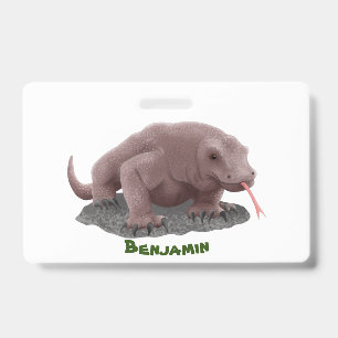 Crachá Ilustração do dragão Komodo
