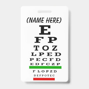 Crachá Ímã de Tabela de Olhos