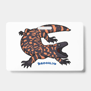 Crachá Imagem de desenho animado de lagarto monstro de gi