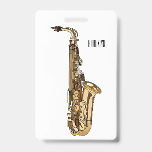 Crachá Imagem de desenhos saxofônicos