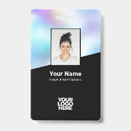 Crachá Imagem de fundo personalizada Nome do logotipo cor