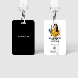 Crachá Imóvel Adicione Seu Logotipo Foto Personalizada