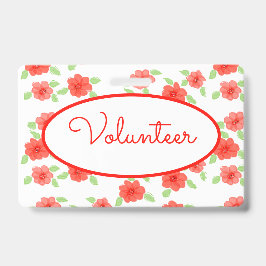 Crachá Impressão com flores