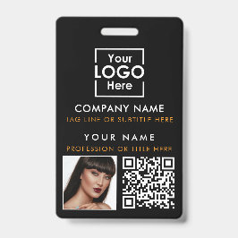 Crachá Impressão de código QR de foto de ID de funcionári