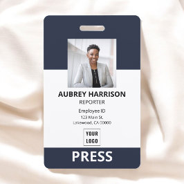 Crachá Imprimir ID de Foto Corporativa Simples