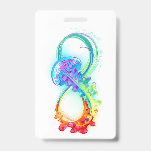 Crachá Infinity with Rainbow Jellyfish