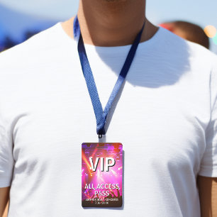 Crachá Ingresso de Acesso Total VIP Evento de Concerto