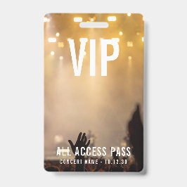 Crachá Ingresso de Acesso Total VIP Personalizado para Ev