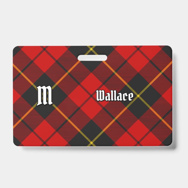 Crachá Insígnia Clan Wallace Tartan (Frente)