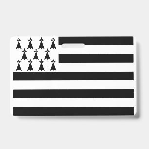 Crachá Insígnia da bandeira da Bretânia (Gwenn-ha-du)