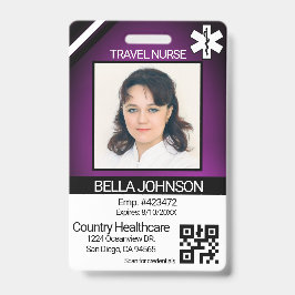 Crachá Insígnia de Foto do Campo Médico - Enfermeiro(a) d