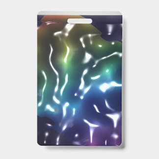 Crachá Insígnia de Líquido Ácido de Rainbow Ripple