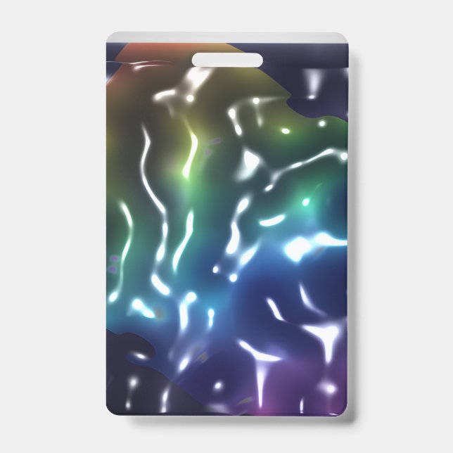 Crachá Insígnia de Líquido Ácido de Rainbow Ripple (Frente)