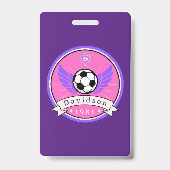 Crachá Insígnia - Futebol - Personalizado - Adicionar Nom (Frente)