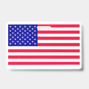 Crachá Insígnia Horizontal da Bandeira Americana dos EUA