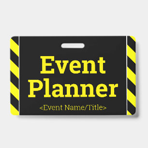 Crachá Insígnia Simples de "Planejador de Eventos"