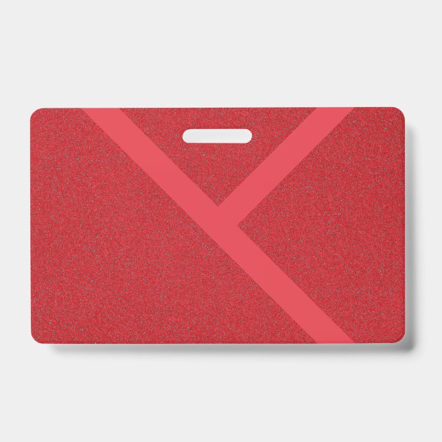 Crachá Insígnia Texturizada Vermelha com Design de X Negr (Frente)