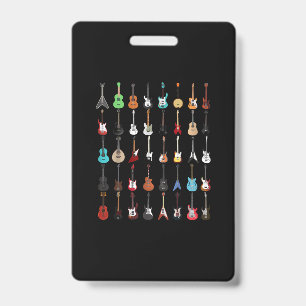 Crachá Instrumento Musical de Violão Rock and Roll