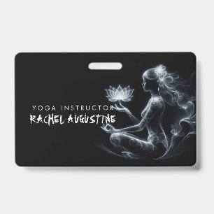 Crachá Instrutor de Yoga Lotus Postura de Meditação Névoa