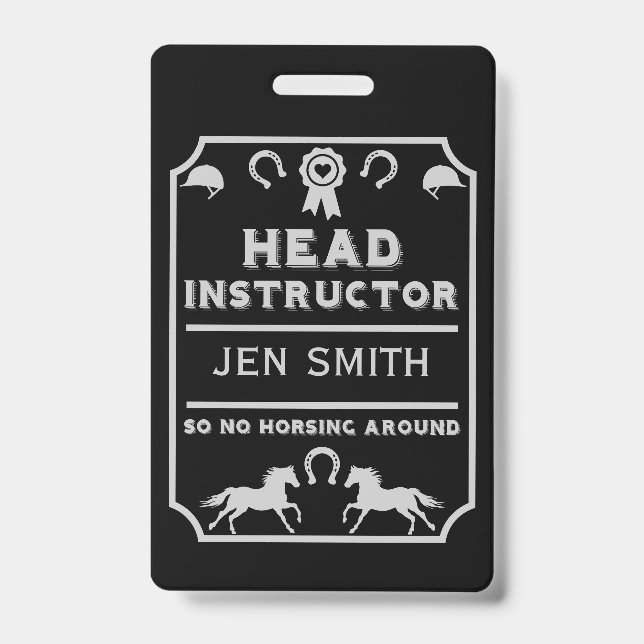 Crachá Instrutor Horseback Rider (Front)