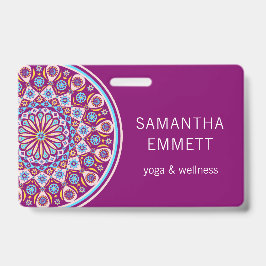 Crachá Instrutor Purple Mandala Yoga