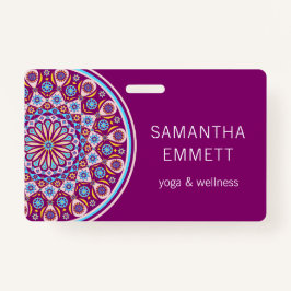 Crachá Instrutor Purple Mandala Yoga