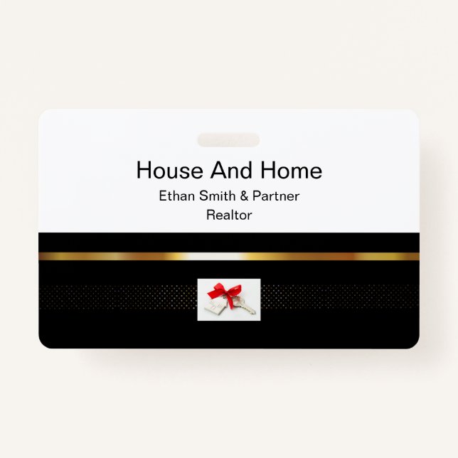 Crachá Introdução ao Marketing Imobiliário Preto e Dourad (Frente)