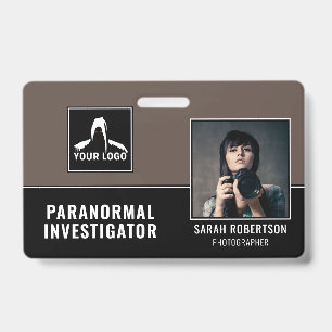Crachá Investigador Paranormal Caçador de Fantasmas Ident