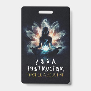 Crachá Ioga Instrutor Meditação Dose Brilhante Lotus