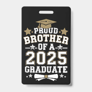 Crachá Irmão Orgulhoso De Um Graduado Em 2025 Graduação F