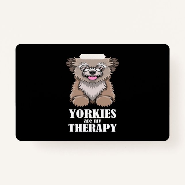 Crachá Ironic Yorkies Como Terapia Yorkshire Terrier (Frente)