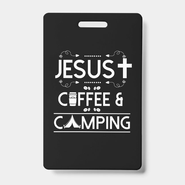 Crachá Jesus Café E Acampamento (Frente)