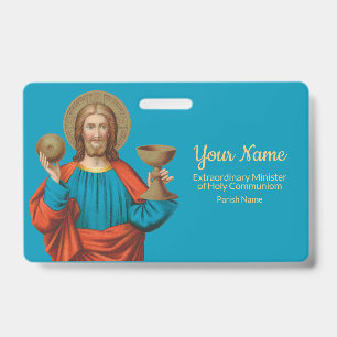Crachá Jesus Segurando a Eucaristia (SNV 050)