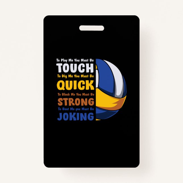 Crachá Jogador de Voleibol | Deve Ser Forte (Frente)