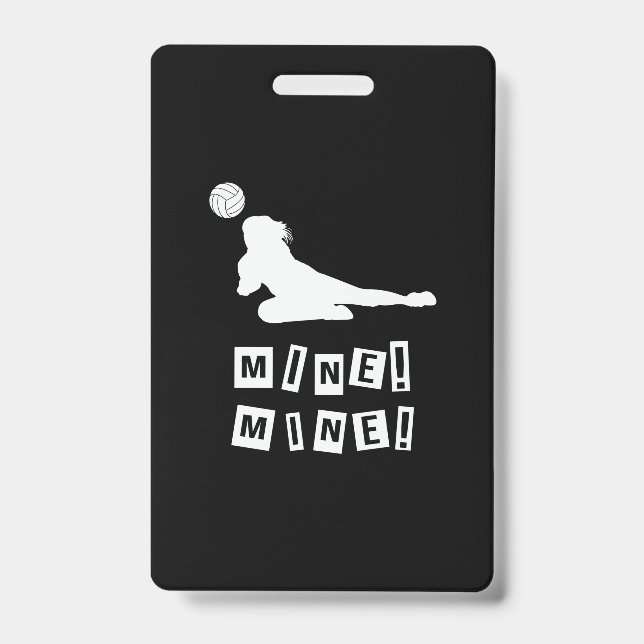 Crachá Jogador de Voleibol | Minas de voleibol (Frente)