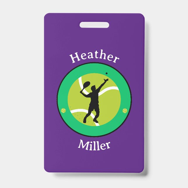 Crachá - Jogador Tênis - Personalizado - Adicionar (Frente)