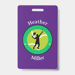 Crachá - Jogador Tênis - Personalizado - Adicionar