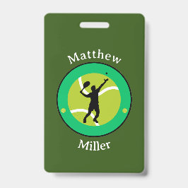 Crachá - Jogador Tênis - Personalizado - Adicionar