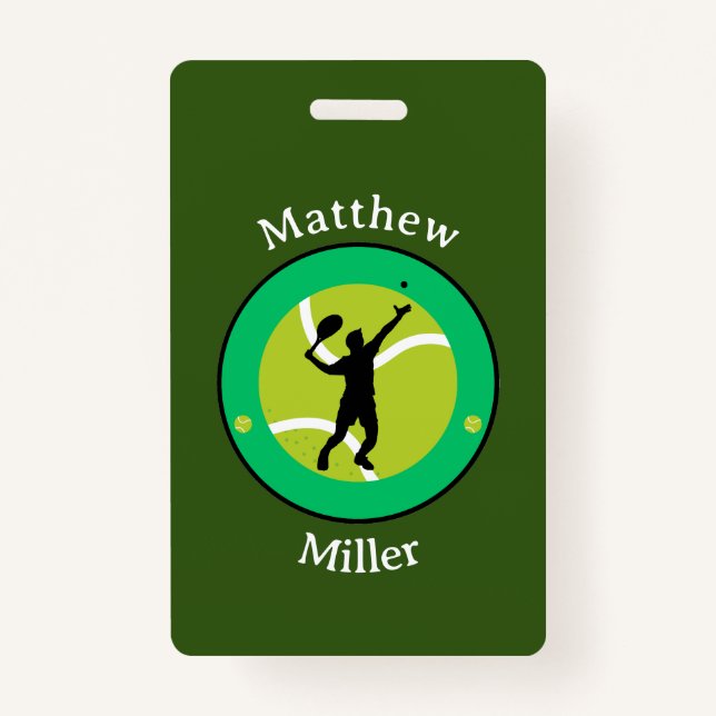 Crachá - Jogador Tênis - Personalizado - Adicionar (Frente)