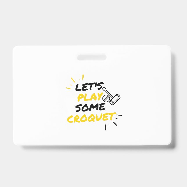 Crachá Jogadores da Croquet (Frente)