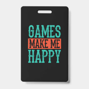 Crachá Jogos de Arte de Gamer Me Fazem Feliz