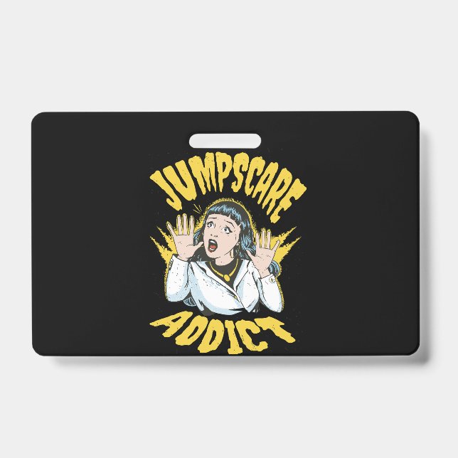 Crachá  Jumpscare Addict  (Frente)