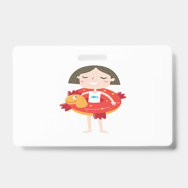 Crachá kid play in beach (Frente)